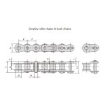 Cadena de rodillos de precisión de paso corto serie A