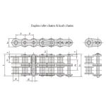 Cadena de rodillos de precisión de paso corto serie A