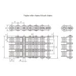 Cadena de rodillos de precisión de paso corto serie A