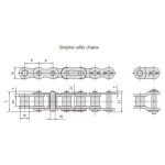 Cadenas de rodillos de precisión de paso corto serie B