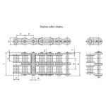 Cadenas de rodillos de precisión de paso corto serie B