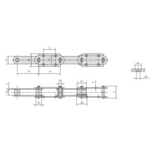 Cadena transportadora para ascensor
