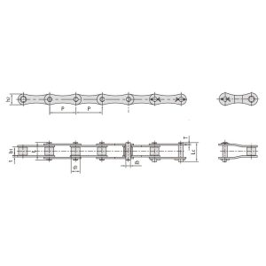 Cadena de transmisión de doble paso