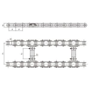 Cadena transportadora para maquinaria de construcción de carreteras