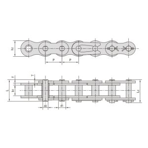 Cadena de elevación sin rodillos