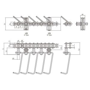 Cadena transportadora para línea de producción de salchichas