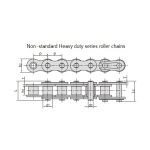 Cadenas de rodillos de la serie para trabajo pesado