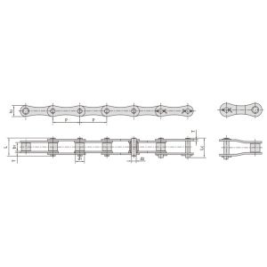 Cadena agrícola de acero tipo S
