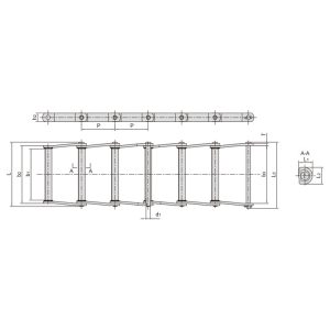 Construcción soldada con cadena de placas curvadas