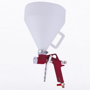 Pistola pulverizadora con textura de tolva de aire