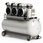 Compresor de aire eléctrico sin aceite para uso dental