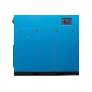 Compresor de aire de tornillo de dos etapas con motor de imán permanente y variador de frecuencia (VFD)