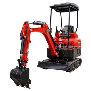 excavadora pequeña sobre orugas