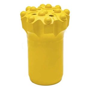 Broca con botón retráctil de rosca T45 y centro rebajado