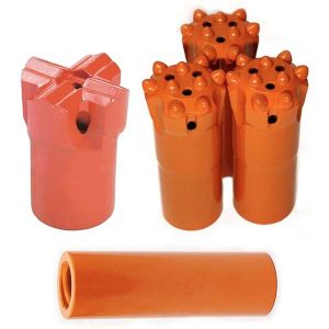 Broca con botón retráctil roscada T45